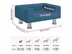 Cama para perros de terciopelo 50x40x26,5 cm^Clicnbuy Sale