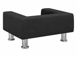 Clicnbuy Cama De Animales De Compañía|Cama para perros de terciopelo negra 50x40x26,5 cm