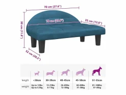 Cama para perros de terciopelo 70x52x30 cm^Clicnbuy Online