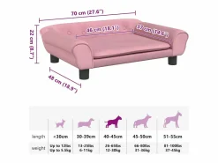 Cama para perros de terciopelo 70x48x22 cm^Clicnbuy Best