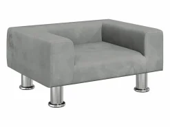 Clicnbuy Cama para perros de terciopelo claro 50x40x26,5 cm Gris Best