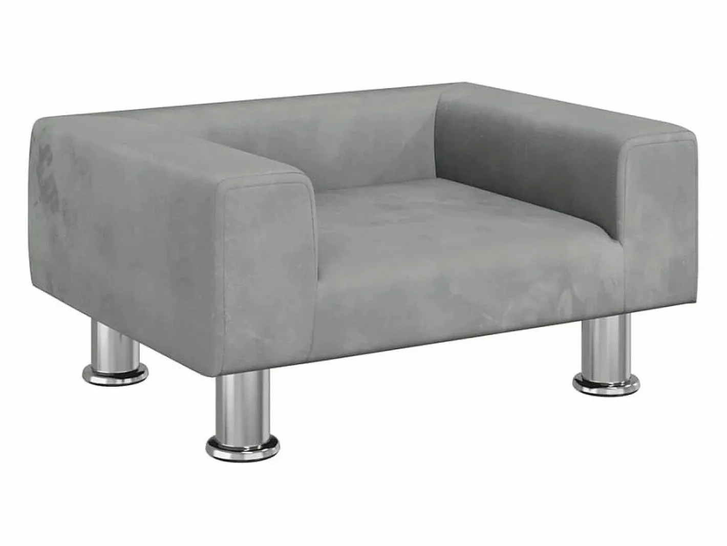 Clicnbuy Cama para perros de terciopelo claro 50x40x26,5 cm Gris Best