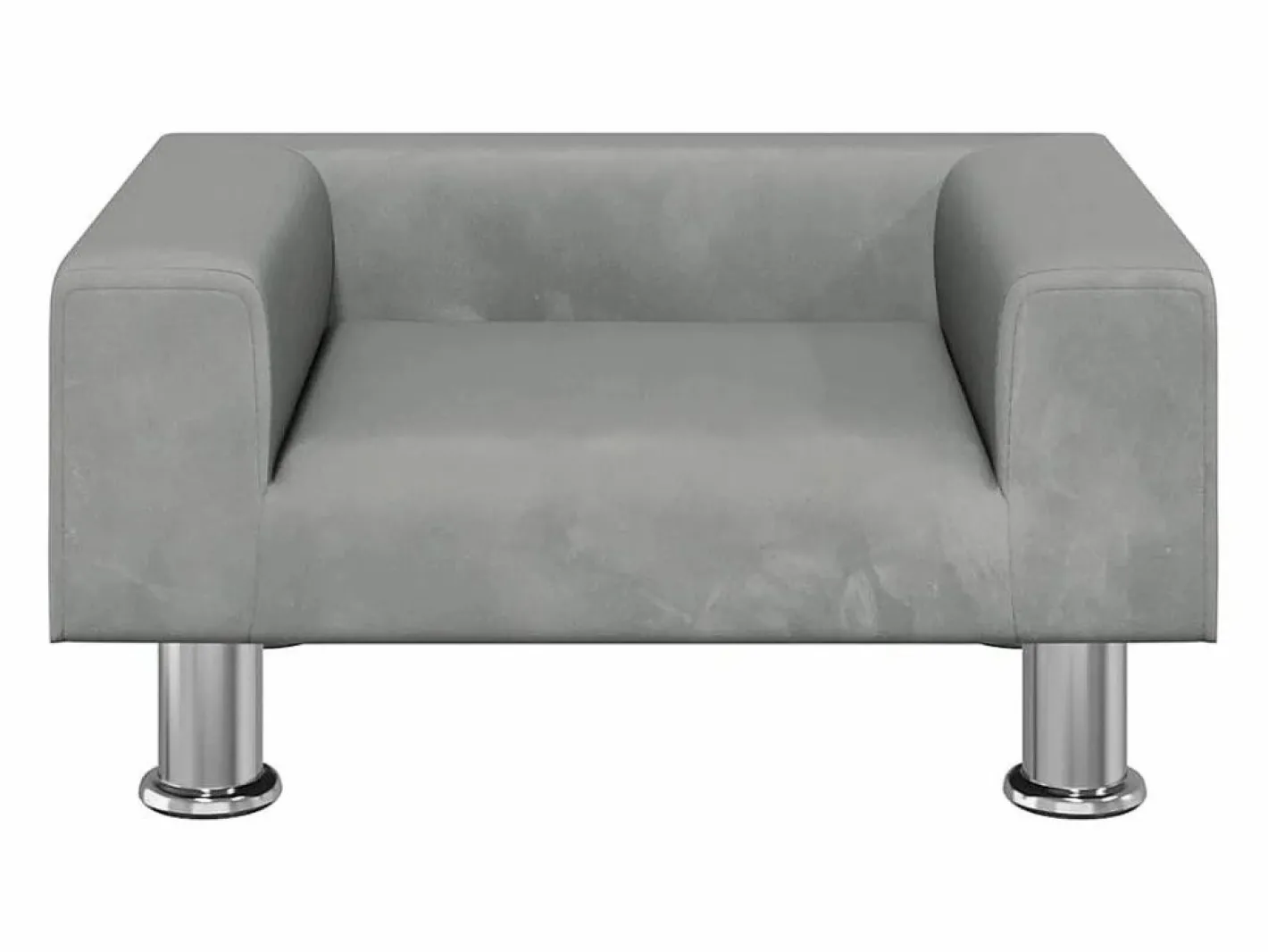 Clicnbuy Cama para perros de terciopelo claro 50x40x26,5 cm Gris Best