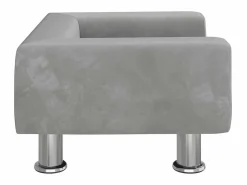 Clicnbuy Cama para perros de terciopelo claro 50x40x26,5 cm Gris Best