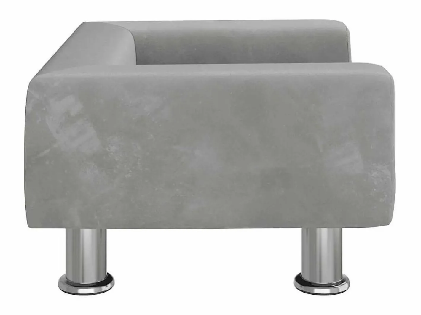 Clicnbuy Cama para perros de terciopelo claro 50x40x26,5 cm Gris Best