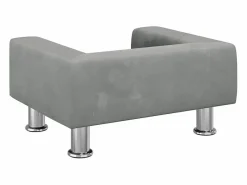 Clicnbuy Cama para perros de terciopelo claro 50x40x26,5 cm Gris Best
