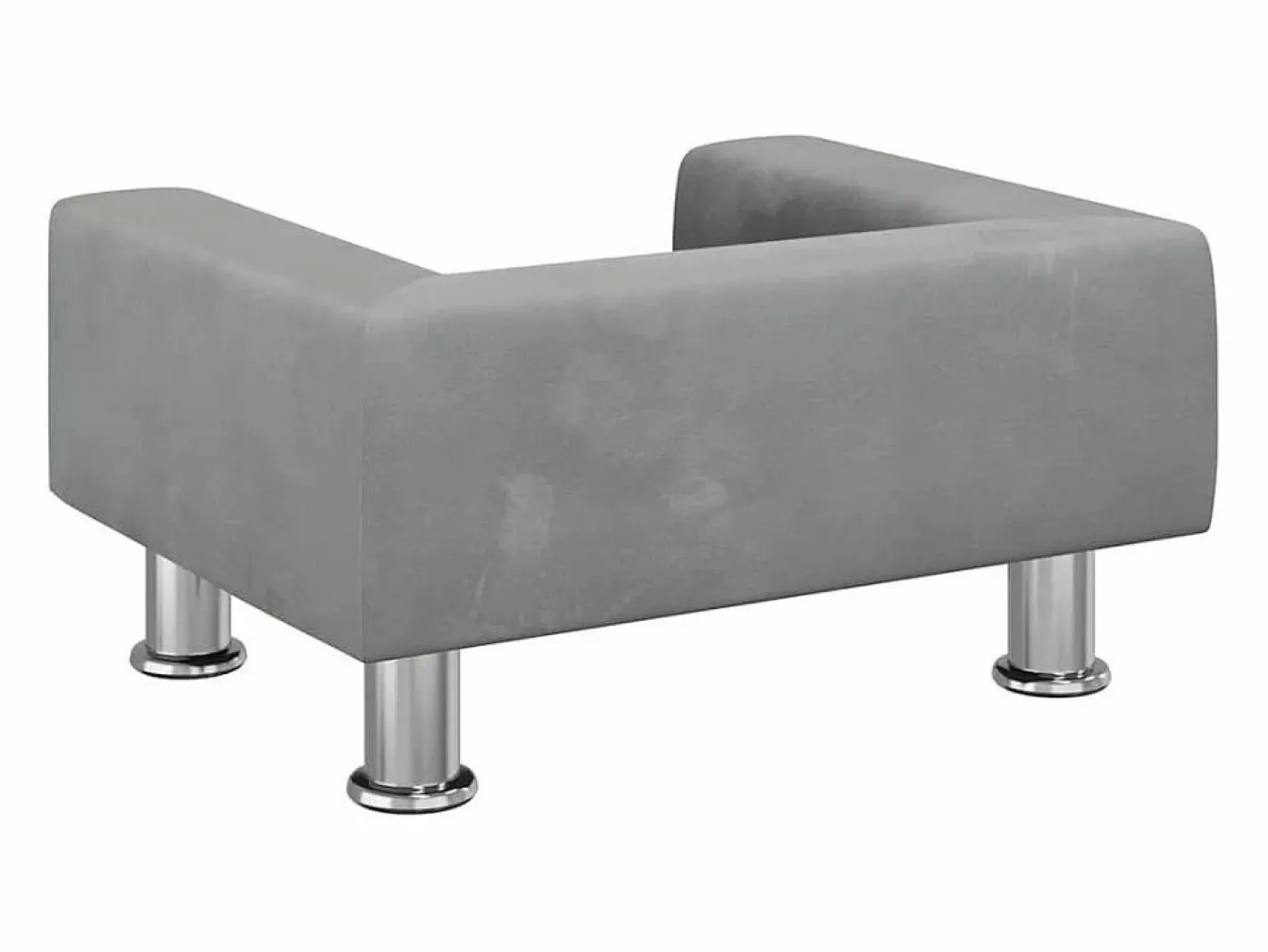 Clicnbuy Cama para perros de terciopelo claro 50x40x26,5 cm Gris Best