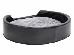Clicnbuy Cama De Animales De Compañía|Cama para perros felpa y cuero sintético gris 79x70x19 cm
