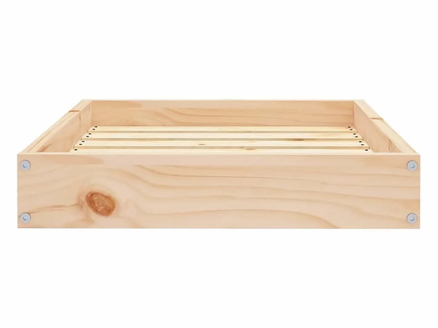 Clicnbuy Cama para perros madera maciza de pino 61,5x49x9 cm Marru00f3n Discount