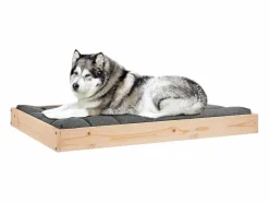 Clicnbuy Cama De Animales De Compañía|Cama para perros madera maciza de pino 101,5x74x9 cm