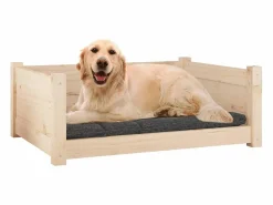 Cama para perros madera maciza de pino 75,5x55,5x28 cm^Clicnbuy Hot