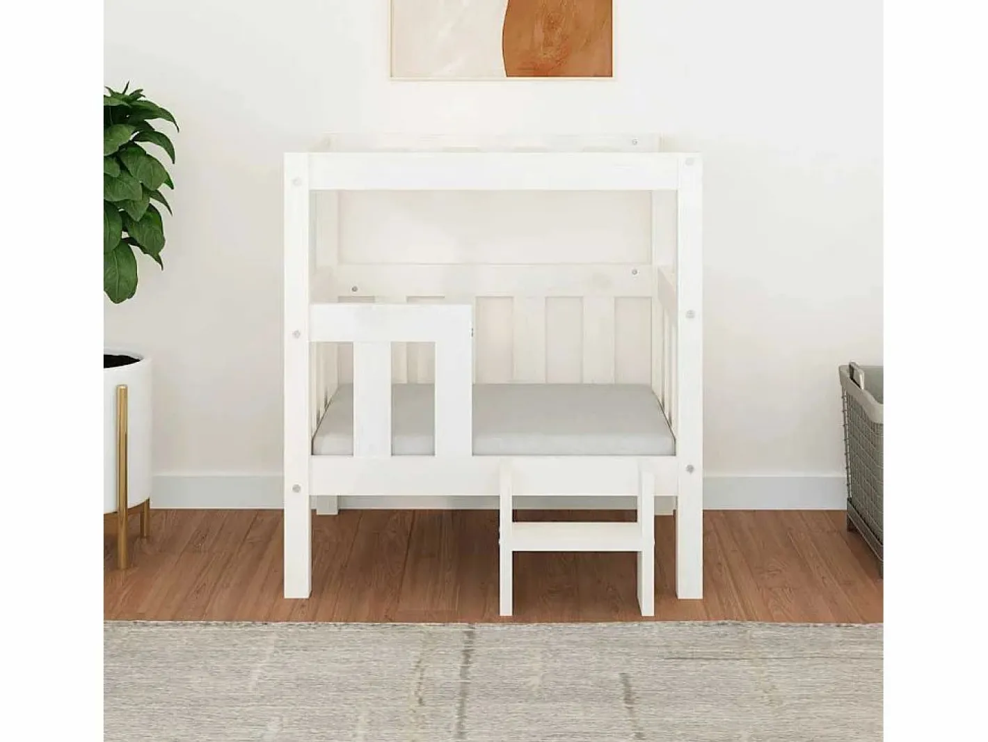 Clicnbuy Cama De Animales De Compañía|Cama para perros madera maciza de pino 65,5x50,5x70 cm