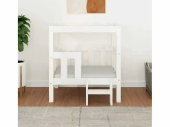 Clicnbuy Cama De Animales De Compañía|Cama para perros madera maciza de pino 65,5x50,5x70 cm
