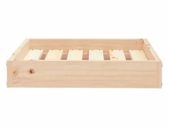 Clicnbuy Cama para perros madera maciza de pino 51,5x44x9 cm Marru00f3n Sale