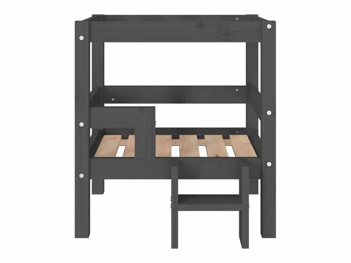 Clicnbuy Cama De Animales De Compañía|Cama para perros madera maciza de pino 55,5x53,5x60 cm
