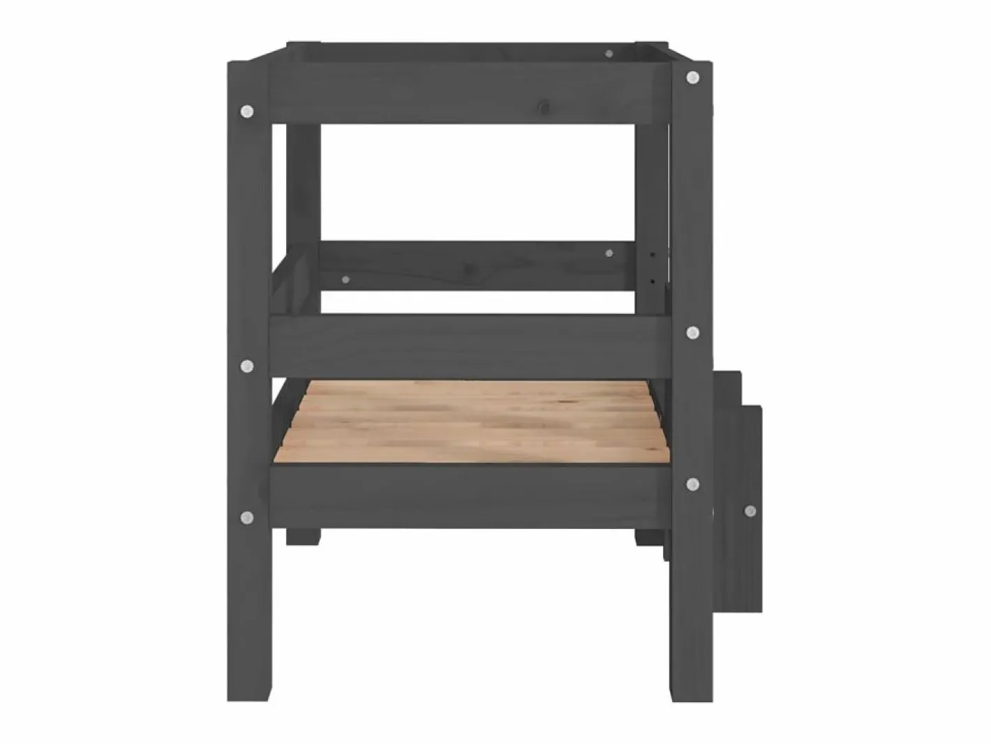 Clicnbuy Cama De Animales De Compañía|Cama para perros madera maciza de pino 55,5x53,5x60 cm
