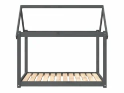 Clicnbuy Cama para perros madera maciza de pino 111x80x100 cm Gris Clearance