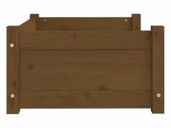 Cama para perros madera maciza pino marrón miel 65,5x50,5x28 cm^Clicnbuy New