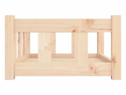 Clicnbuy Cama De Animales De Compañía|Cama para perros madera maciza de pino 65,5x50,5x28 cm