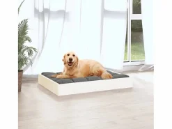 Cama para perros madera maciza de pino 71,5x54x9 cm^Clicnbuy Outlet