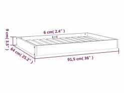 Clicnbuy Cama De Animales De Compañía|Cama para perros madera maciza de pino 91,5x64x9 cm