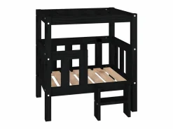 Clicnbuy Cama De Animales De Compañía|Cama para perros madera maciza de pino 65,5x50,5x70 cm
