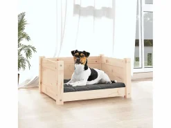 Cama para perros 55,5x45,5x28 cm de madera maciza de pino^Clicnbuy New