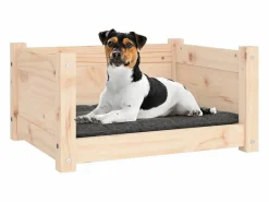 Cama para perros 55,5x45,5x28 cm de madera maciza de pino^Clicnbuy New