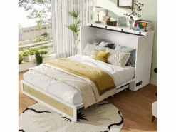 Cama plegable 140×200 cm - con toma USB y enchufe - (colchón no incluido)^ModernLuxe Clearance