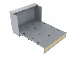 ModernLuxe Cama plegable 140×200 cm - con toma USB y enchufe - (colchón no incluido) Gris Hot