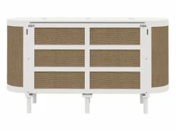 Cama plegable infantil - 140 x 200 cm - con compartimentos de almacenaje - diseño de ratán y madera -^Merax Hot
