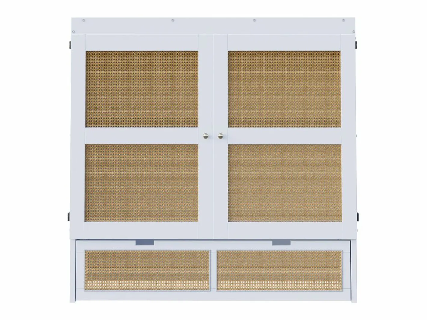 Cama plegable juvenil - 140 x 200 cm - Cama abatible de pared con cajones - Pino + contrachapado + MDF -^Merax Best