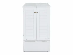 Merax Cama plegable móvil - 140 x 200 cm - Cama convertible - Cajones y estante - Pino y MDF - Blanco Sale