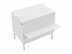 Merax Cama plegable vertical 90 x 200 cm con somier, madera contrachapada + MDF, (sin colchón) Blanco Clearance