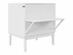 Merax Cama plegable vertical 90 x 200 cm con somier, madera contrachapada + MDF, (sin colchón) Blanco Clearance