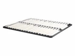 Cama puente 140 x 190 cm con almacenamiento y LEDs beige y natural + somier + colchón - DOMELITO^Vente-unique Discount