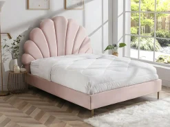 Vente-unique Cama Terciopelo|Cama Queen (160 x 200 cm) en terciopelo + colchón - LIVAYA