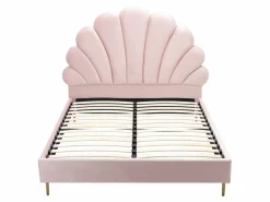 Vente-unique Cama Terciopelo|Cama Queen (160 x 200 cm) en terciopelo + colchón - LIVAYA