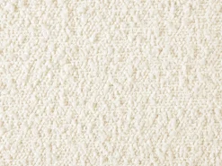Maison Céphy Cama queen size con almacenaje, mesitas de noche de tela bouclé blanca y colchón - ESTERIA by Blanco Discount