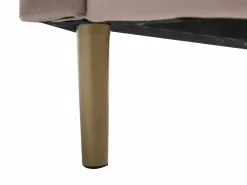Cama Queen size de 160 x 200 cm en terciopelo con colchón - LIVAYA^Vente-unique Clearance