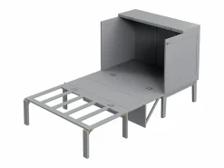 ModernLuxe Cama retráctil de madera 90x200 cm - con somier - Gris Online