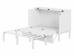 ModernLuxe Cama Abatible|Cama retráctil de madera 140x200 cm - con somier -