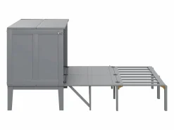 Cama retráctil de madera 140x200 cm - con somier -^ModernLuxe Clearance