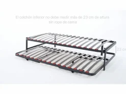 Cama supletoria 105x190cm | PIKOLIN | Somier Nido+patas | Invitados