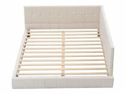 Merax Cama Terciopelo|Cama tapizada 140 x 200 cm con cabecero - Terciopelo - Sofá cama - Somier de láminas -