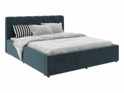 Cama tapizada Almo haaus, 200 x 160 cm, Azul Discount