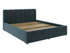 Cama tapizada Almo haaus, 200 x 160 cm, Azul Discount