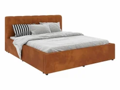 Cama tapizada Almo haaus, 200 x 160 cm, Cobre Cobrizo Discount