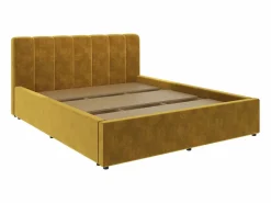 Somier - 160X200Cm|Cama tapizada Almo haaus, 200 x 160 cm, Ocre