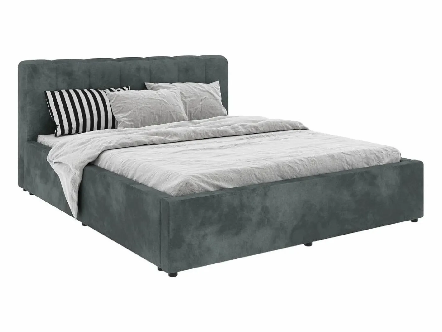 Somier - 160X200Cm|Cama tapizada Almo haaus, 200 x 160 cm, Menta